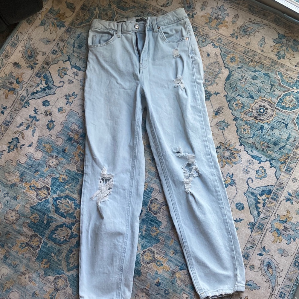 Size 2 high rise, teen girl light blue jeans woman’s size 2